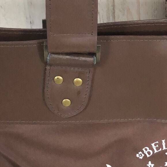 Disney Tinkerbell Brown Tote Purse Bag in Brown with Flaws - Picture 4 of 12